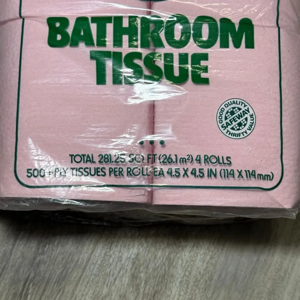 Vintage Scotch Buy pink bathroom tissue 4 rolls‎ 1-ply